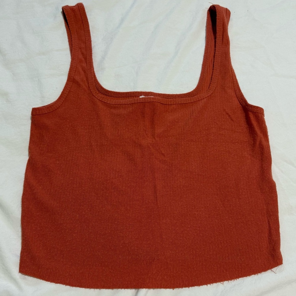 RVCA Women's Burnt Orange Tank Top - Medium